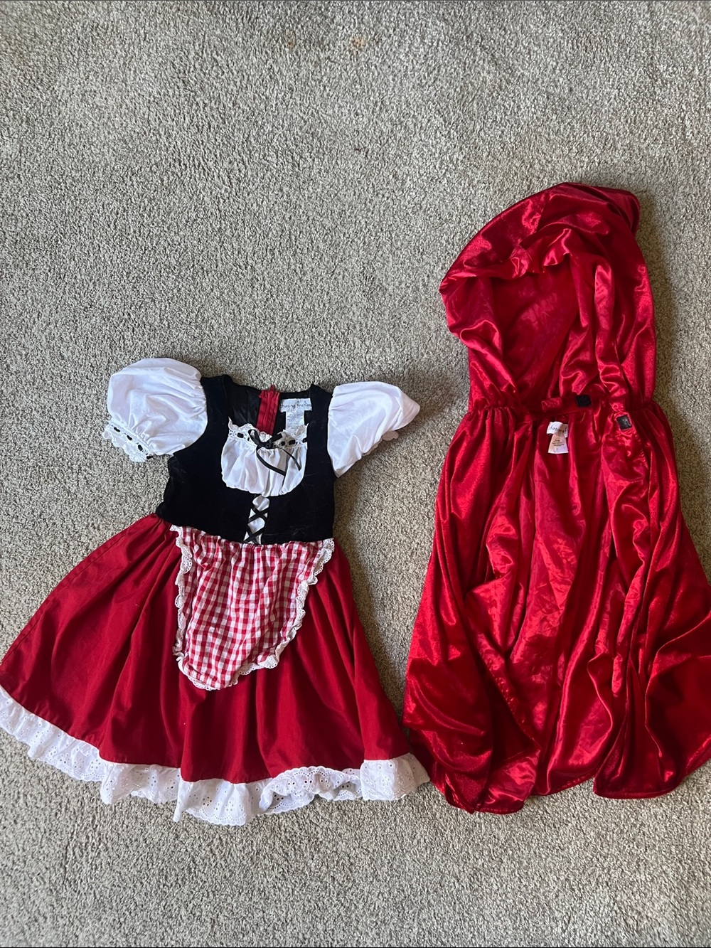 Chasing Fireflies Red Little Red Riding Hood Costume with Hooded Cape